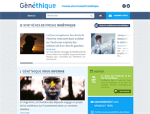 Tablet Screenshot of genethique.org